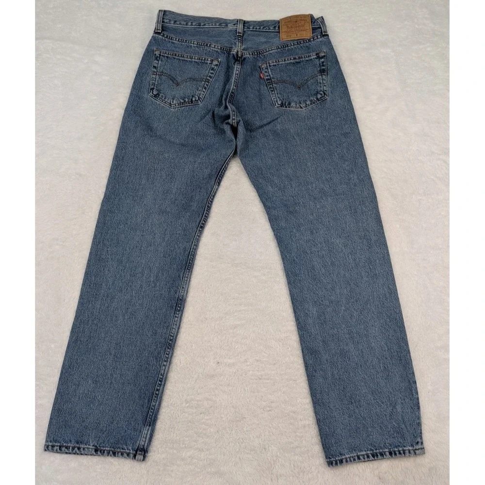 VTG Levi's 501 Jeans Men's 36x32(34x31) Blue Light Wash Button-Fly Denim Y2K